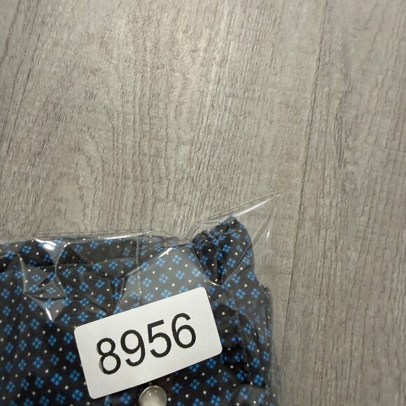 Vintage Wrangler Wrancher Shirt Men's XL Black Blue Snap Button Geometric 90s - Picture 7 of 7